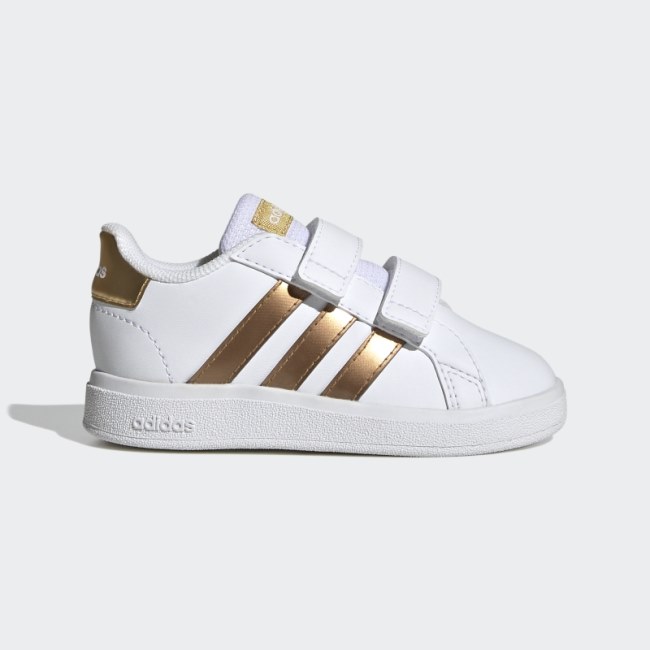 Grand Court Sustainable Lifestyle Court Hook-and-Loop Shoes White Adidas