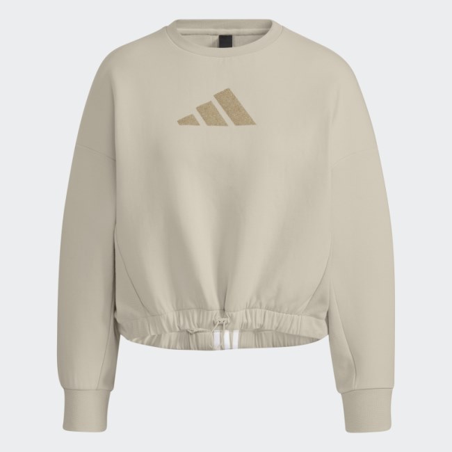 Ivory Swarovski Pullover Sweater Adidas