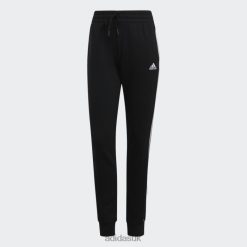 Adidas Shoes 8NL882859 Adidas Women Black Essentials French Terry 3-Stripes Pants Adidas Black/White
