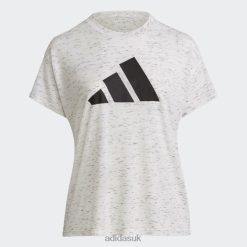 Adidas Shoes 8NL883715 Adidas Women White Melange Sportswear Winners 2.0 Tee (Plus Size) White Melange