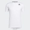 Adidas Shoes 8NL885587 Adidas Men Techfit Fitted Tee White White