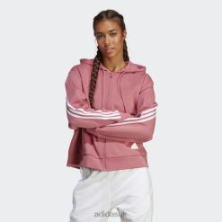 Adidas Shoes 8NL889115 Adidas Women Future Icons 3-Stripes Full-Zip Hoodie Pink Pink