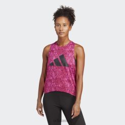 Adidas Shoes 8NL889163 Adidas Women Train Icons Allover Print Tee Fuchsia Fuchsia/Burgundy