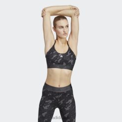 Adidas Shoes 8NL889215 Adidas Women Grey Aeroreact Training Light-Support Techfit Bra Grey/Carbon