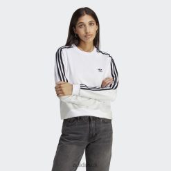 Adidas Shoes 8NL889363 Adidas Women White Adicolor Classics Long Sleeve Tee Adidas White