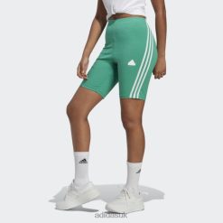Adidas Shoes 8NL889599 Adidas Women Court Green Future Icons 3-Stripes Bike Shorts Court Green