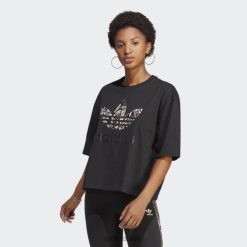Adidas Special 8NL8810256 Adidas Women Graphic Tee Black Fashion Black