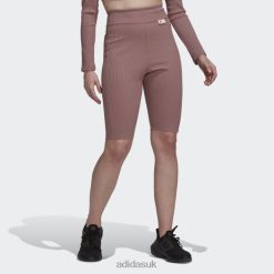 Adidas Special 8NL8810376 Adidas Women Studio Lounge Ribbed Shorts Purple Purple