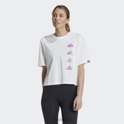 Adidas Special 8NL8810420 Adidas Women White AEROREADY Training Crop Graphic Tee White