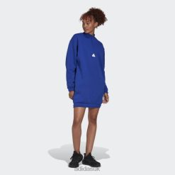 Adidas Special 8NL8810808 Adidas Women Half-Zip Sweater Dress Blue Fashion Blue
