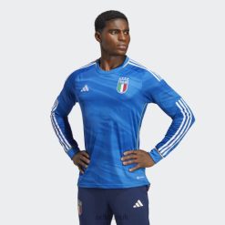 Adidas Special 8NL8813772 Adidas Men Italy 23 Home Long Sleeve Jersey Blue Blue