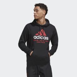 Adidas Special 8NL8813840 Adidas Men Black Manchester United DNA Graphic Hoodie Black