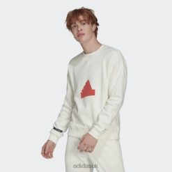 Adidas Special 8NL881424 Adidas Men Fleece Crew Sweatshirt White White