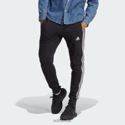 Adidas Special 8NL8814440 Adidas Men Black Essentials French Terry Tapered Cuff 3-Stripes Joggers Black/White