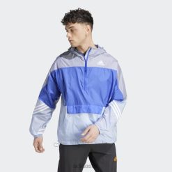 Adidas Special 8NL8814456 Adidas Men WIND.RDY Hooded Anorak Blue Dawn Blue Dawn/Blue/Silver Violet