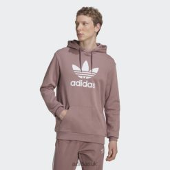 Adidas Special 8NL8814584 Adidas Men Purple Adicolor Classics Trefoil Hoodie Purple