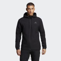 Adidas Special 8NL8815184 Adidas Men Black COLD.RDY Full-Zip Workout Hoodie Black