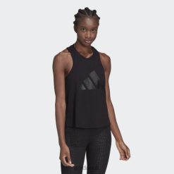 Adidas Special 8NL882440 Adidas Women Black Train Icons 3 Bar Logo Tank Top Black