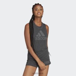Adidas Special 8NL882444 Adidas Women Black Melange Sportswear Future Icons Winners 3.0 Tank Top Black Melange/Grey