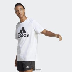 Adidas Special 8NL883628 Adidas Men White Essentials Single Jersey Big Logo Tee White