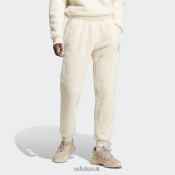 Adidas Special 8NL885268 Adidas Men Essentials+ Fluffy Fleece Sweat Pants White Adidas White