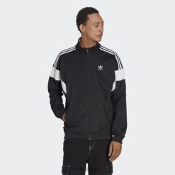 Adidas Special 8NL885452 Adidas Men Black Adicolor Classics Cut Line Track Jacket Black