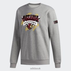 Adidas Special 8NL886044 Adidas Men Senators Vintage Crew Sweatshirt Medium Grey Medium Grey/White/Multi
