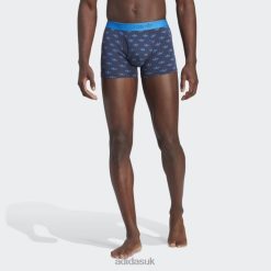Adidas Special 8NL886140 Adidas Men Comfort Flex Cotton Print Trunk Briefs Navy Navy/Multicolor