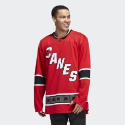 Adidas Special 8NL886272 Adidas Men Hurricanes Authentic Reverse Retro Wordmark Jersey Red Red