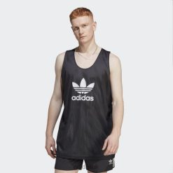 Adidas Special 8NL886288 Adidas Men Adicolor Classics Basketball Trefoil Jersey White Black/White