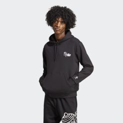 Adidas Special 8NL886300 Adidas Men Graphics Hack the Elite Hoodie Black Adidas Black