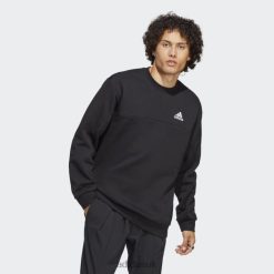 Adidas Special 8NL886592 Adidas Men Black Stadium Fleece Badge of Sport Sweatshirt Black