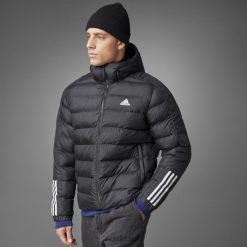 Adidas Special 8NL887016 Adidas Men Itavic 3-Stripes Midweight Hooded Jacket Black Black