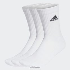 Adidas Special 8NL887804 Adidas Unisex White Cushioned Crew Socks 3 Pairs White/Black