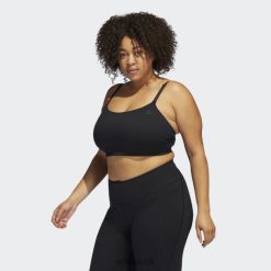 Adidas Special 8NL888896 Adidas Women Black Yoga Studio Light-Support Bra (Plus Size) Black