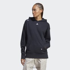 Adidas Special 8NL888980 Adidas Women Black Relaxed Hoodie with Healing Crystals-Inspired Graphics Black/White