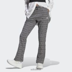 Adidas Special 8NL889544 Adidas Women Allover Graphic High-Rise Flare Pants Hot Black Black/Multicolor/White