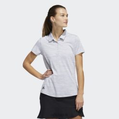 Adidas Special 8NL889584 Adidas Women Space-Dyed Short Sleeve Polo Shirt White White/Black