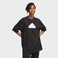 Adidas Trainers 8NL8810017 Adidas Women Black Future Icons Badge of Sport Boyfriend Tee Adidas Black