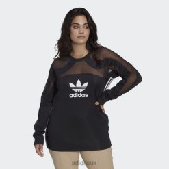 Adidas Trainers 8NL8810541 Adidas Women Black Centre Stage Mesh Top (Plus Size) Black