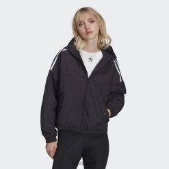 Adidas Trainers 8NL8810545 Adidas Women Black Adicolor Classics Windbreaker Adidas Black