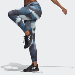 Adidas Trainers 8NL8810641 Adidas Women Mint Fashion x Peloton Believe This Tights Mint/Orbit Indigo/Night Grey