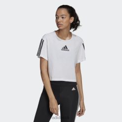 Adidas Trainers 8NL8810669 Adidas Women AEROREADY Made for Training Crop Sport Tee White White