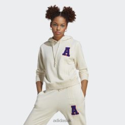 Adidas Trainers 8NL8810805 Adidas Women White Mel Originals Small Logo Hoodie White Mel