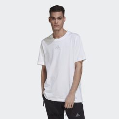 Adidas Trainers 8NL881217 Adidas Men White Studio Lounge Tee White