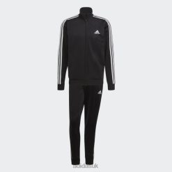 Adidas Trainers 8NL8813093 Adidas Men Primegreen Essentials 3-Stripes Track Suit Black Black/White