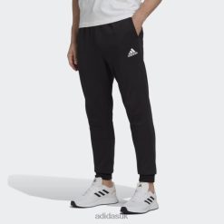 Adidas Trainers 8NL8813105 Adidas Men Essentials Fleece Regular Tapered Joggers Black Black/White