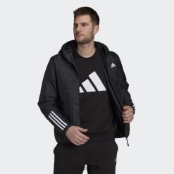 Adidas Trainers 8NL8813161 Adidas Men Black Itavic 3-Stripes Light Hooded Jacket Adidas Black
