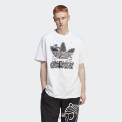 Adidas Trainers 8NL8813329 Adidas Men White Graphics Hack the Elite T-Shirt Adidas White