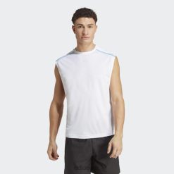 Adidas Trainers 8NL8813569 Adidas Men White Workout Base Tank Top Adidas White/Blue/Transparent